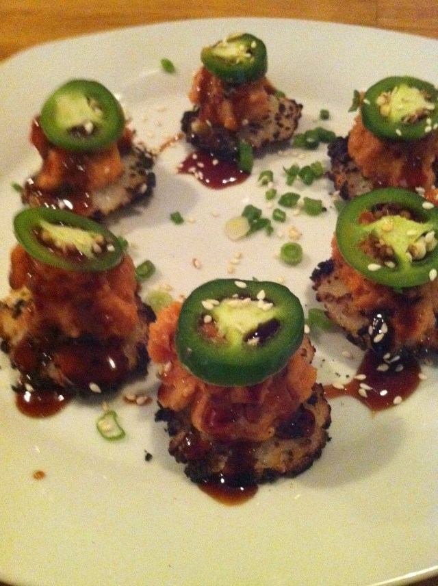 Spicy Tuna on Rice Cake