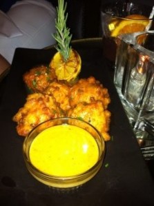 Blackened Crawfish Begneits at Hotel Monteleone in New Orleans, Loisiana