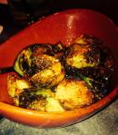 grilled brussel sprouts with kimchi ponzu