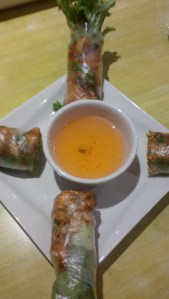 lemongrass/chili chicken and peanut spring roll