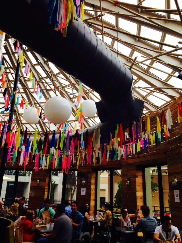 seating in the atrium-style dining room
