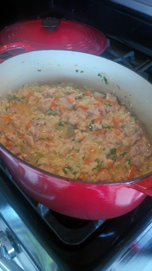 chicken and rice done