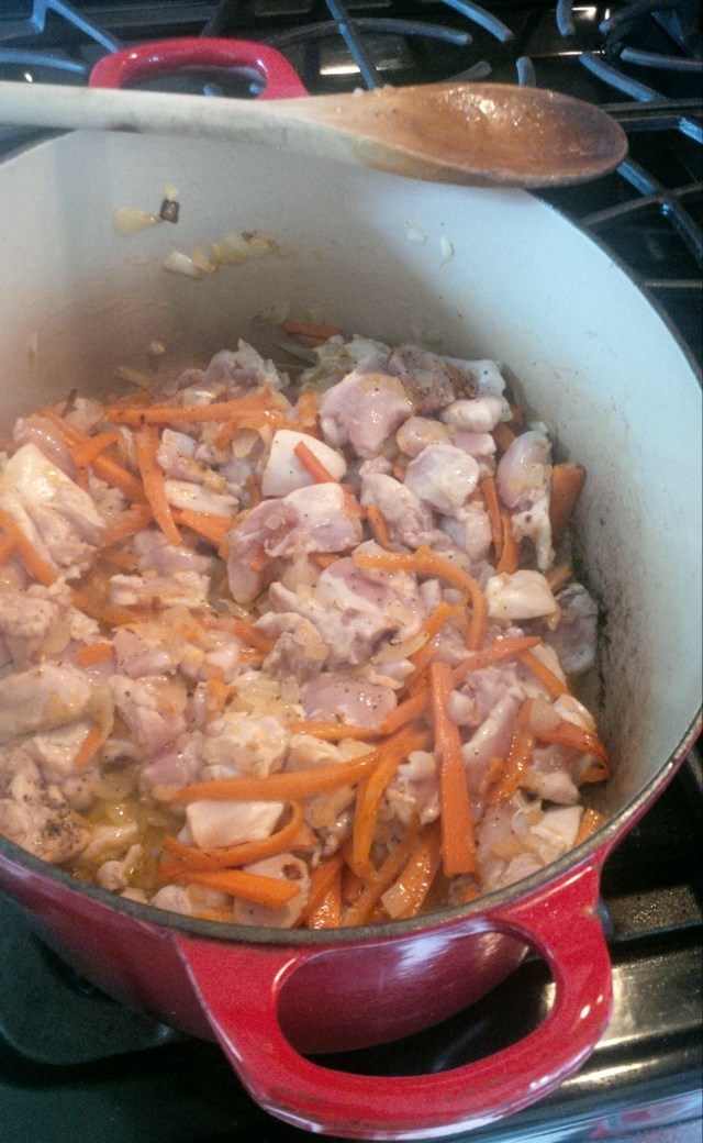 chicken and rice raw